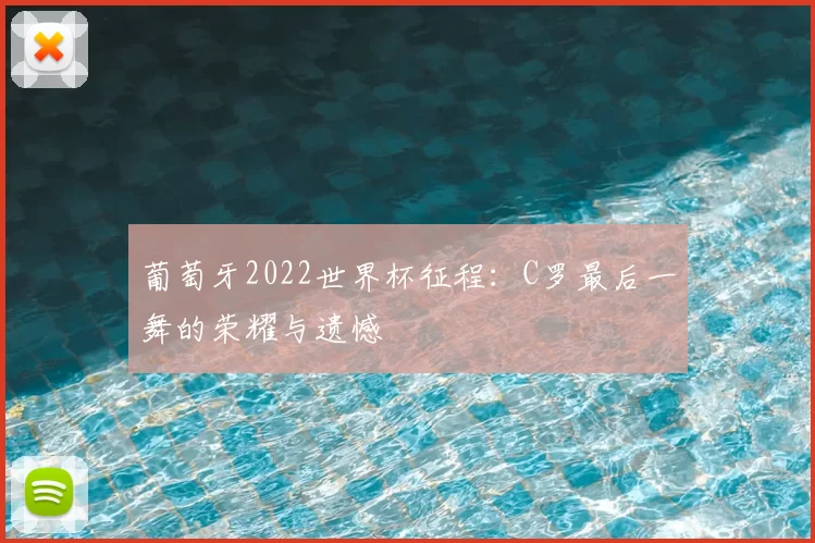 葡萄牙2022世界杯征程:C罗最后一舞的荣耀与遗憾